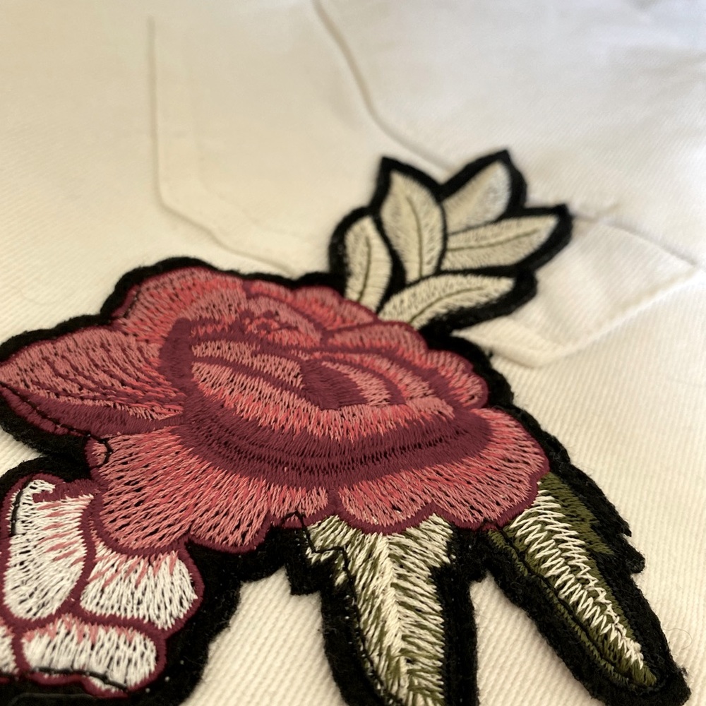 Dollhouse White (Rose Embroidery) Overall -Size 13